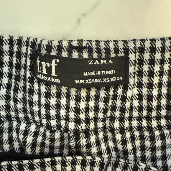 Zara Black and White Checkered Pants Size XS - Picture 4 of 6